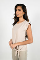 Frank Lyman Natural Woven Top Style 221217