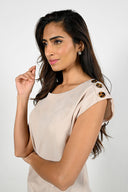 Frank Lyman Natural Woven Top Style 221217