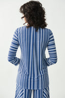 Joseph Ribkoff Blue/Vanilla Top Style 221256 - 6