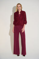 Joseph Ribkoff Merlot  Wide-Leg Pants Style 221340