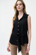 Joseph Ribkoff Black Sleeveless Blouse Style 221378