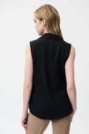 Joseph Ribkoff Black Sleeveless Blouse Style 221378