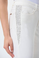 Joseph Ribkoff Cream Embellished Jeans Style 221944