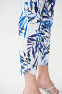 Joseph Ribkoff Vanilla/Multi Tropical Print Cropped Pant Style 222010