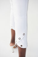 Joseph Ribkoff Vanilla Eyelet Hem Pants Style 222132