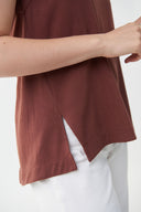 Joseph Ribkoff Espresso V-Neck Top Style 222282