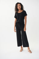 Joseph Ribkoff Black Textured Knit Top Style 222904
