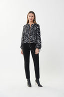 Joseph Ribkoff Black/Vanilla Jacket Style 223035