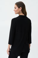 Joseph Ribkoff Black Rhinestone Trim Tunic Style 223120