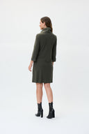 Joseph Ribkoff Avocado Taffeta Trim Dress Style 223142