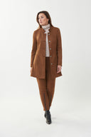 Joseph Ribkoff Brown Faux Suede Jacket Style 223180