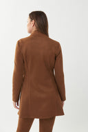 Joseph Ribkoff Brown Faux Suede Jacket Style 223180