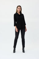 Joseph Ribkoff Black Mock Neck Top Style 223218
