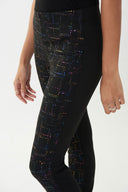 Joseph Ribkoff Black/Multi Abstract Print Pants Style 223248