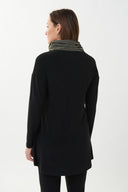 Joseph Ribkoff Black/Avocado Contrast Detail Top Style 223258