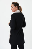 Joseph Ribkoff Black/Sand Contrast Detail Top Style 223258