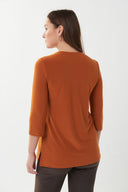 Joseph Ribkoff Amber Stone Grommet Neckline Top Style 223283