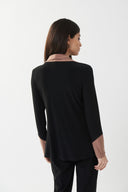 Joseph Ribkoff Black/Nutmeg Two-Tone Tunic Style 223302