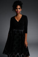 Joseph Ribkoff Black Fit & Flare Dress Style 223721