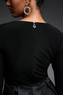 Joseph Ribkoff Black Fit & Flare Dress Style 223721