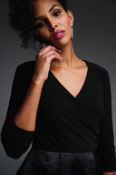 Joseph Ribkoff Black Fit & Flare Dress Style 223721