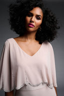 Joseph Ribkoff Sand Chiffon Overlay Dress Style 223730