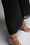 Joseph Ribkoff Black Wide Leg Chiffon Pants Style 223739