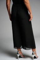Joseph Ribkoff Black Wide Leg Chiffon Pants Style 223739