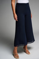 Joseph Ribkoff Midnight Blue Wide Leg Chiffon Pants Style 223739