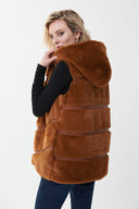 Joseph Ribkoff Maple Faux Fur Sleeveless Jacket Style 223910