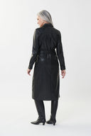 Joseph Ribkoff Black Faux Leather Shirt Dress Style 223940 Luxetire Joseph Ribkoff Black Faux Leather Shirt Dress Style 223940 Luxetire