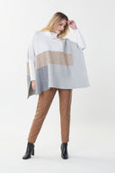 Joseph Ribkoff Vanilla/Multi Color-blocked Tunic Style 223962X
