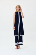 Joseph Ribkoff Midnight Blue/Vanilla Pants Style 231031