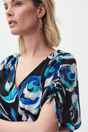 Joseph Ribkoff Black/Multi Dress Style 231041