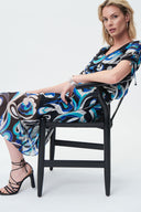 Joseph Ribkoff Black/Multi Dress Style 231041