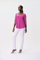 Joseph Ribkoff Dazzle Pink Top Style 231131