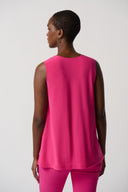 Joseph Ribkoff Dazzle Pink Sleeveless A-Line Top Style 231137