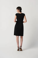 Joseph Ribkoff Black Sleeveless Wrap Dress Style 231138