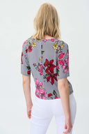 Joseph Ribkoff Black/Multi Floral Print Tunic Style 231147