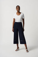 Joseph Ribkoff Midnight Blue Silky Knit Culotte Pants Style 231152