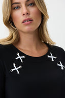 Joseph Ribkoff Black/Vanilla Top Style 231189