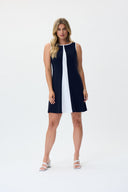 Joseph Ribkoff Midnight Blue/Vanilla Dress Style 231193