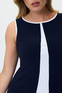 Joseph Ribkoff Midnight Blue/Vanilla Dress Style 231193