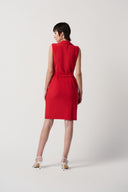 Joseph Ribkoff Magma Red Sleeveless Dress Style 231196