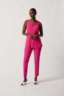 Joseph Ribkoff Dazzle Pink Jacquard Pants Style 231220