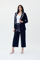 Joseph Ribkoff Midnight Blue/Vanilla Pants Style 231248
