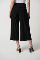 Joseph Ribkoff Black Solid Silky Knit Culotte Pants Style 231251