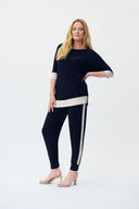Joseph Ribkoff Midnight Blue/Vanilla Tunic Style 231261