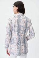 Joseph Ribkoff Faux Suede Vanilla/Blush/Black Jacket Style 231935