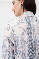 Joseph Ribkoff Faux Suede Vanilla/Blush/Black Jacket Style 231935